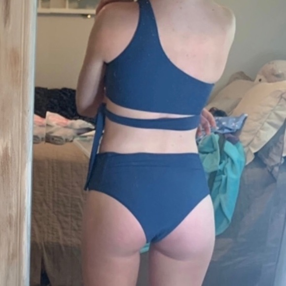 Yellow One Shoulder High Waisted Lined Bikini - Picture 10 of 12